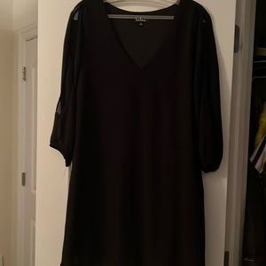 Lulus Simple Long Sleeve Cutout Sheer Sleeve Dress